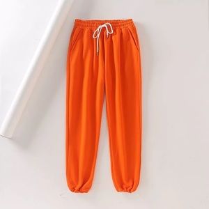 Orange casual drawstring Joggers